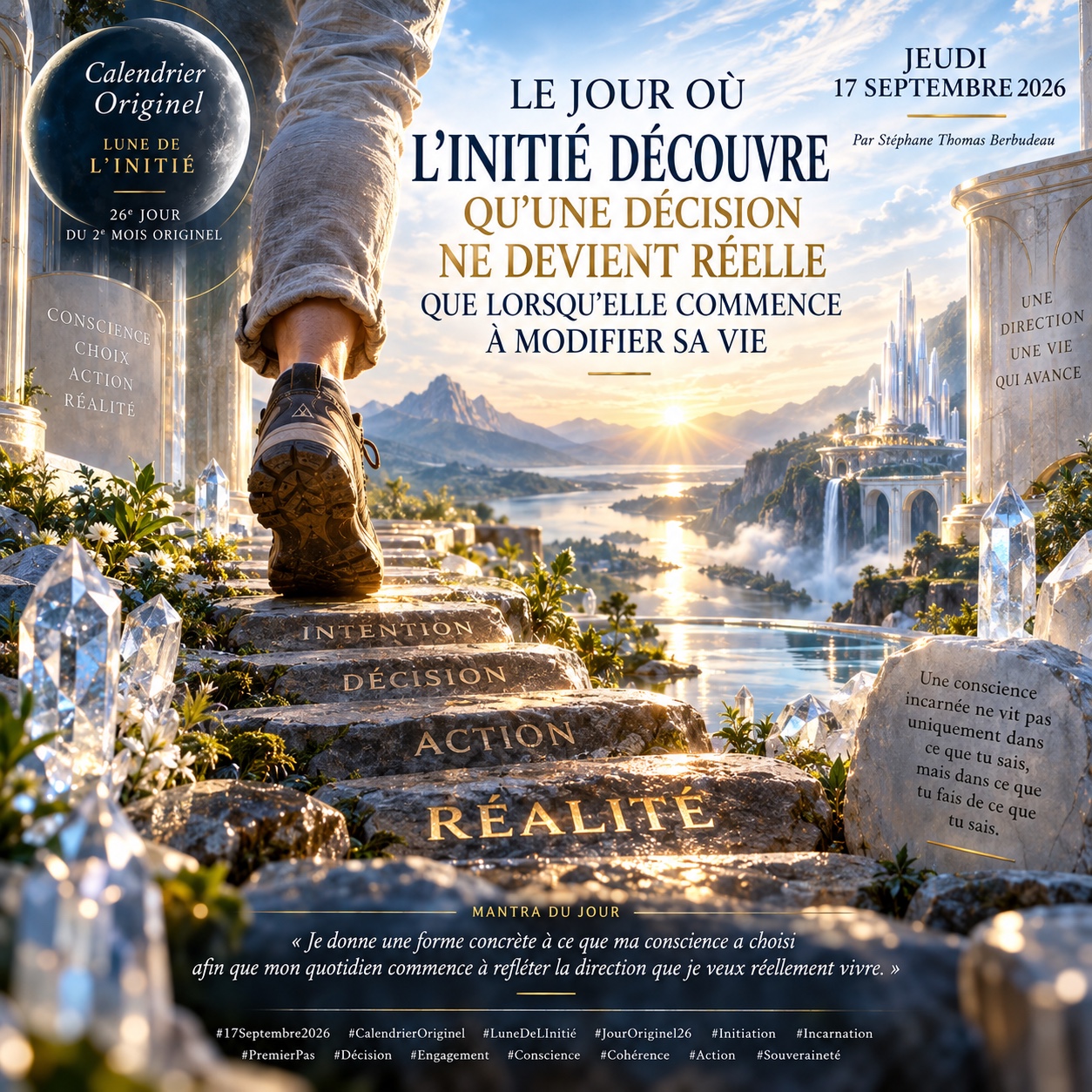Un premier pas sur un chemin de pierre, de l’intention à la réalité